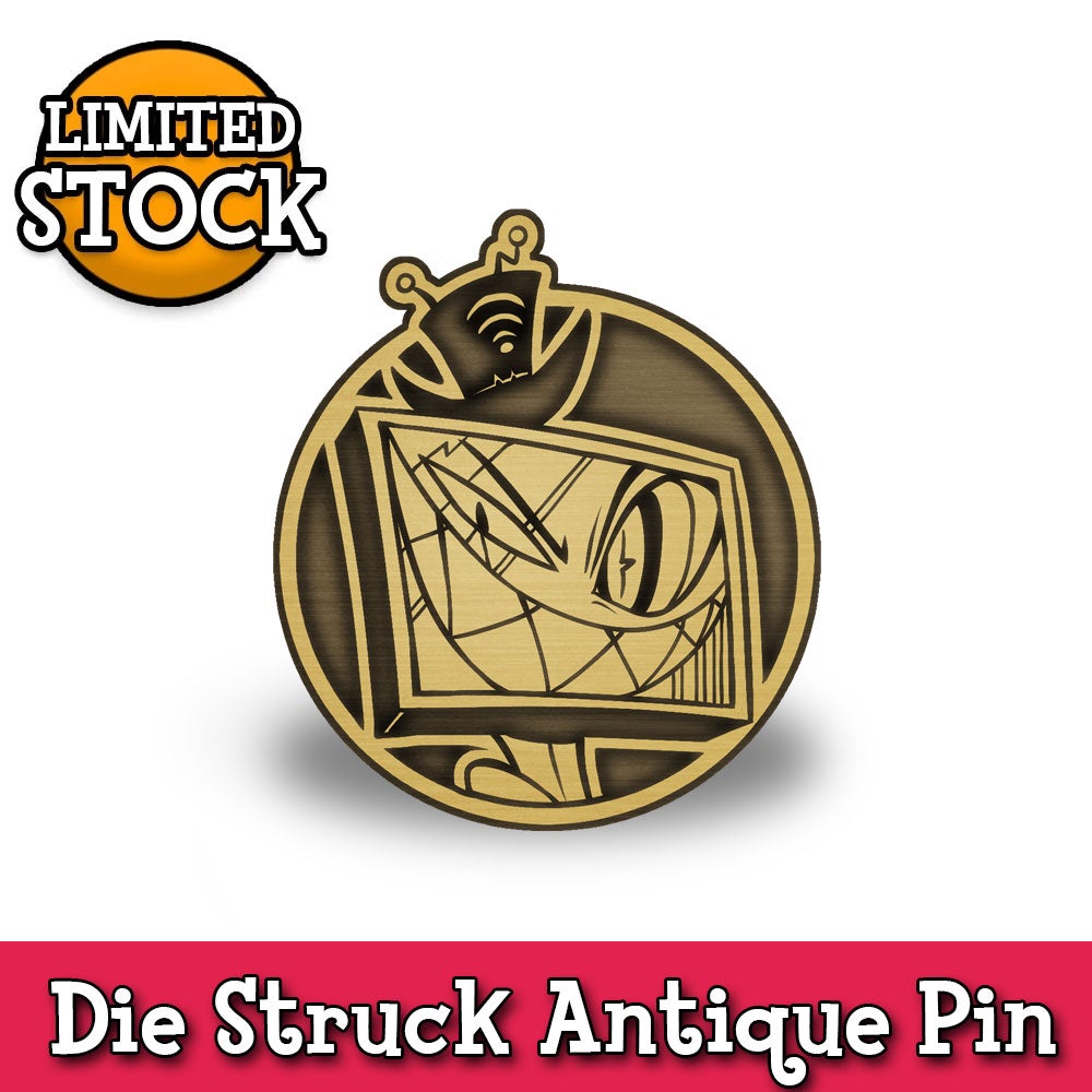 Hazbin Hotel Vox Die Struck Pin