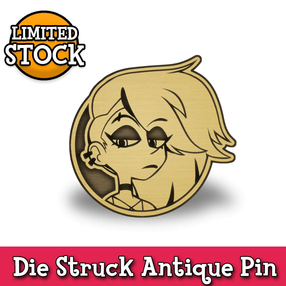 Helluva Boss Human Loona Die Struck Pin
