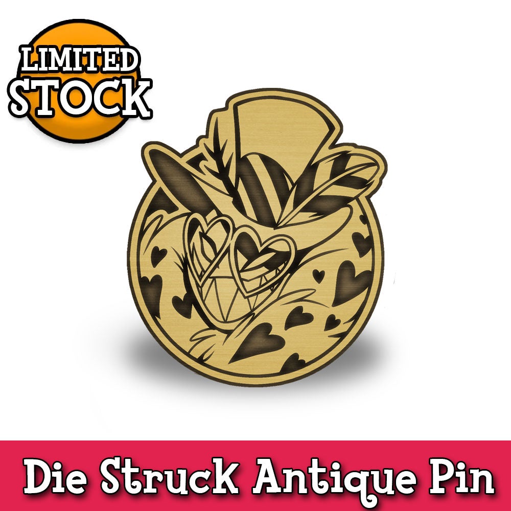 Hazbin Hotel Valentino Die Struck Pin